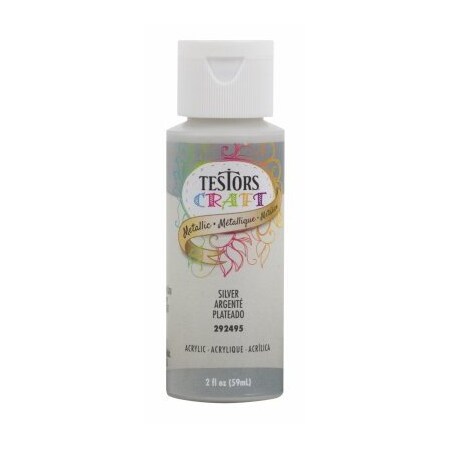 Testors 2OZ SLV Met Acry Paint 292495A